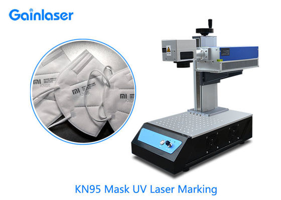 KN95 Mask UV Laser Marking Machine Portable Small Size for Non-woven Fabric , Textile , Leather