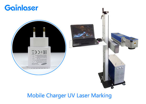AC220V Win XP  Flying UV Laser Marking System  For Glass